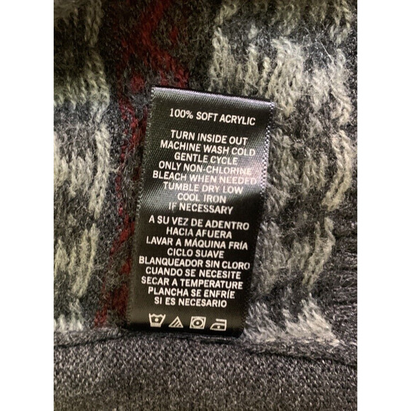 Geoffrey Beene Sweater Mens M Medium Full Zip Dark Grey 50's Rockabilly Cardigan - Picture 10 of 14